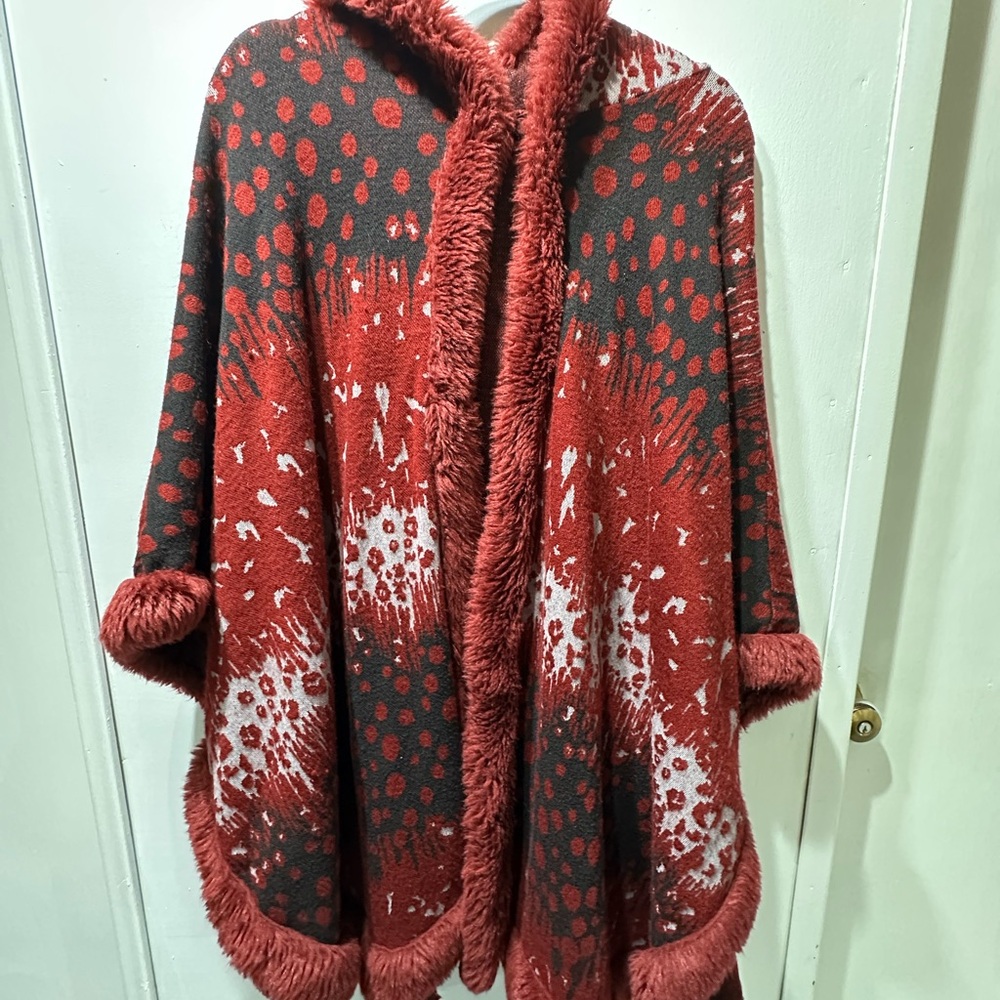 Elegant Red and black Women's Cape